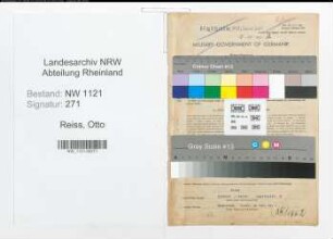 Entnazifizierung Otto Reiss , geb. 26.05.1893 (Polizist)