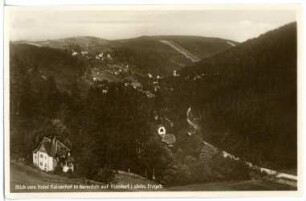 Kipsdorf. Blick vom Hotel Kaiserhof in Bärenfels auf Kipsdorf