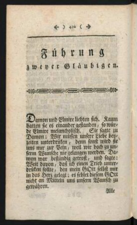 Führung zweyer Gläubigen