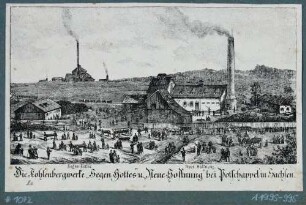 Die Steinkohlenwerke "Segen Gottes" und "Neue Hoffnung" bei Potschappel (Freital) nach der Katastrophe vom 2. August 1869