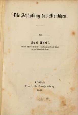 Die Schöpfung des Menschen