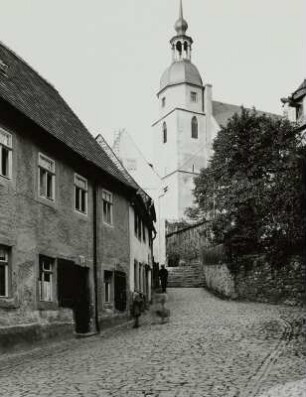 Colditz, Blick zur Stadtkirche St. Aegidien von Südwesten