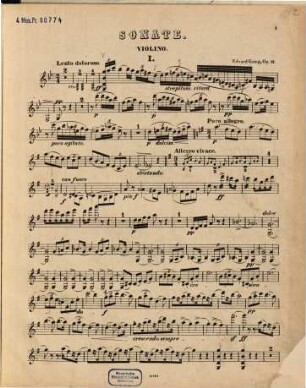 Sonate für Pianoforte und Violine, op. 13