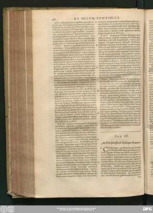 Cap. IV. An Petri successor sit Episcopus Romanus.
