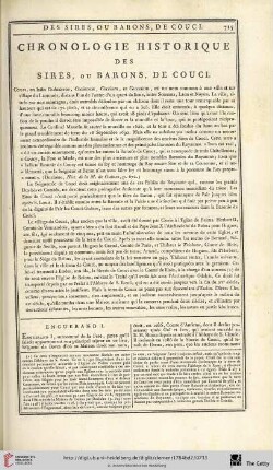 Chronologie historique des sires, ou barons, de Couci