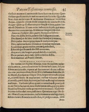 Testimonia Chrysostomi.
