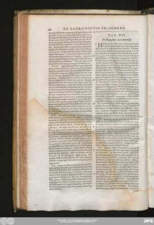 Cap. XII. De Charactere Sacramentali.