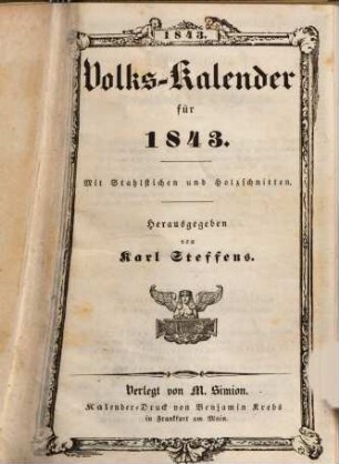 Volkskalender. 1843