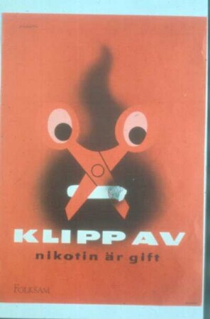 Plakat. Nikotin ist Gift!. Schweden