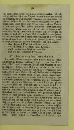 97. Die unvergänglichen Güter