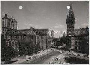 Braunschweig, Domkirche St. Blasii und Rathaus
