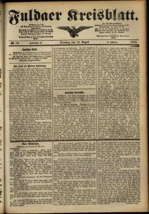 Ausgabe vom Dienstag, den 23. August 1910.