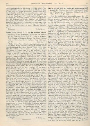 555 [Rezension] Swete, Henry Barclay, The Old Testament in Greek, according to the Septuagint. Vol. III. Hosea - 4 Maccabees, Psalms of Solomon, Enoch, The Odes. Second edition