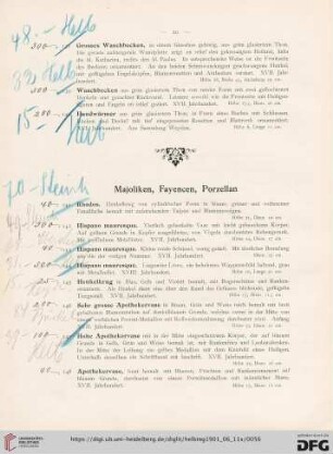 Majoliken, Fayencen, Porzellan (Nr. 141-23)