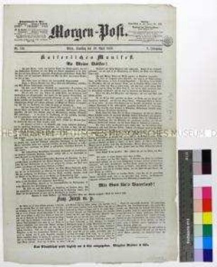 Ausgabe der Wiener Zeitung "Morgen-Post"
