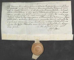 Documentum emancipationis des Franz Karl Ludwig von Kerpen.