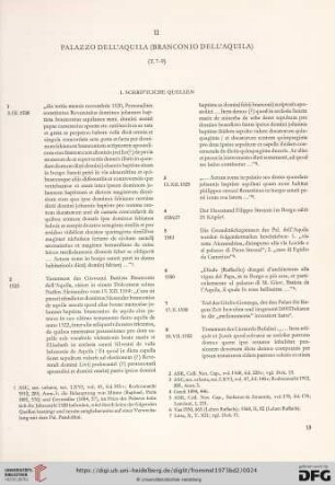 II. Palazzo dell' Aquila (Branconio dell' Aquila) (T. 7-9)
