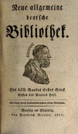 Neue allgemeine deutsche Bibliothek. 57. 1801