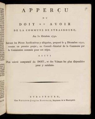 1-18, Appercu Du Doit Et Avoir