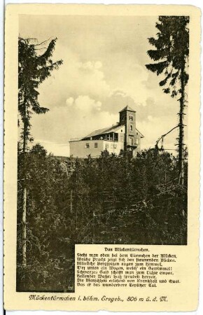 Mückentürmchen. Bei Krupka ( Graupen )