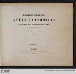 Roberti Froriepi Atlas anatomicus partium corporis humani per strata dispositarum imagines : in tabulis XXX