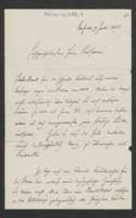 Brief von Johann Müller an Unbekannt