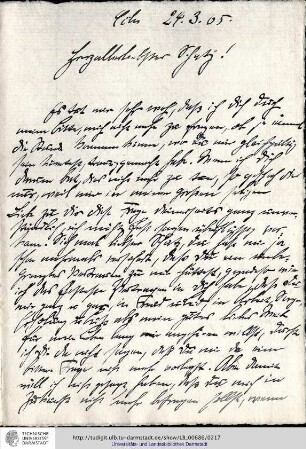 Brief vom 24.03.1905