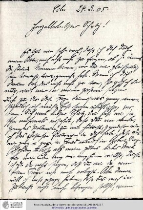 Brief vom 24.03.1905