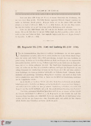 III: Ruprecht III. (1398-1410) und Ludwig III. (1410-1436)