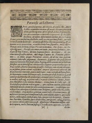 Paraenesis ad Lectorem.