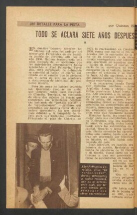 Todo se aclara siete años despues : Un detalle para la pista