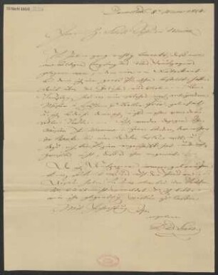 Brief an B. Schott's Söhne : 08.03.1824