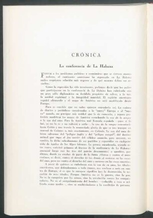 La conferencia de La Habana