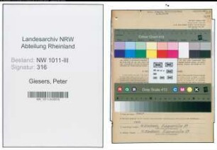 Entnazifizierung Peter Giesers , geb. 23.01.1897 (Vorarbeiter)