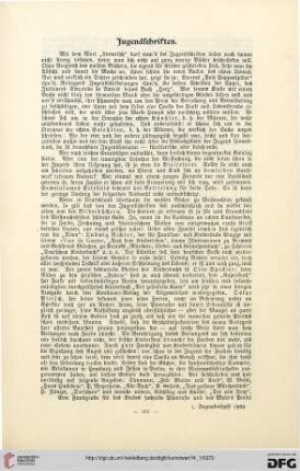 Literarischer Ratgeber des Kunstwarts für 1901, [10]: Jugendschriften