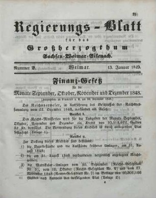 Nr. 2 : 13. Januar 1849