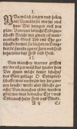 Nvn wil ich singen vnd heben || an/ Niemadt sol mir für vbel || han/
