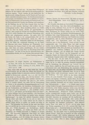 612-613 [Rezension] Brieger, Theodor, Die Reformation