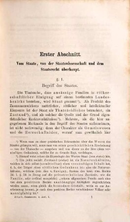 Grundsätze des gemeinen deutschen Staatsrechts : mit besonderer Rücksicht auf das allgemeine Staatsrecht und auf die neuesten Zeitverhältnisse, 1