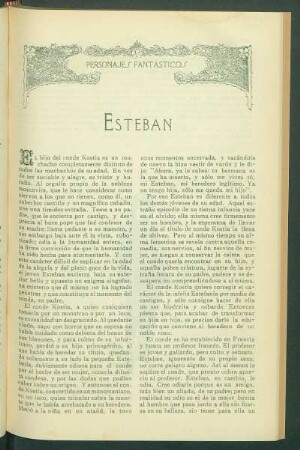 Personajes fantásticos : Esteban