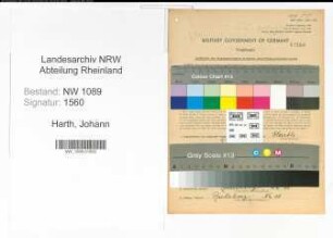 Entnazifizierung Johann Harth , geb. 15.09.1903 (Brandmeister)