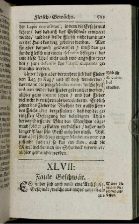 XLVII. Faule Geschwär. - XLIX. Inflammatio. Entzündung.