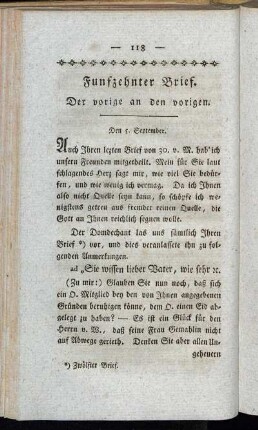 Funfzehnter Brief. Der vorige an den vorigen