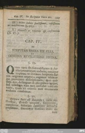 Cap. IV. De Scriptura Sacra Ut Vera Et Genuina Revelatione Divina.