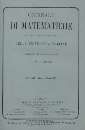 Volume XXXI. - Maggio e Giugno.