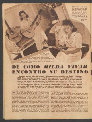De como Hilda Vivar encontró su destino