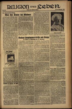 Dritte Ausgabe vom Samstag, den 13. November 1937.