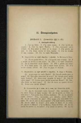 II. Übungsaufgaben.