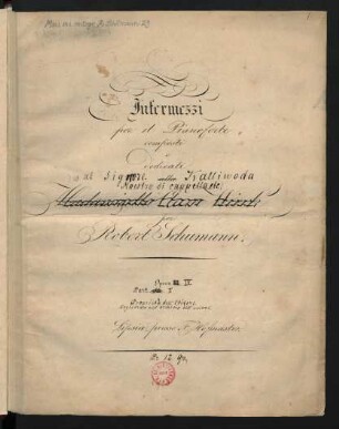 6 Intermezzi; pf; op.4