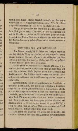 Verfertigung eines Obst-Zucker-Syrups